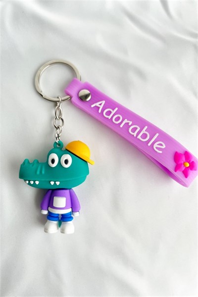 Dinosaur Figure Silicone Keychain