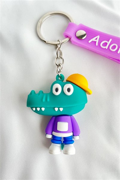 Dinosaur Figure Silicone Keychain