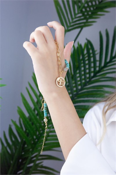 Natural Stone and Chain Eros Necklace