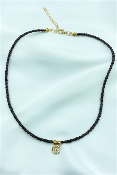 G Letter Bead Necklace