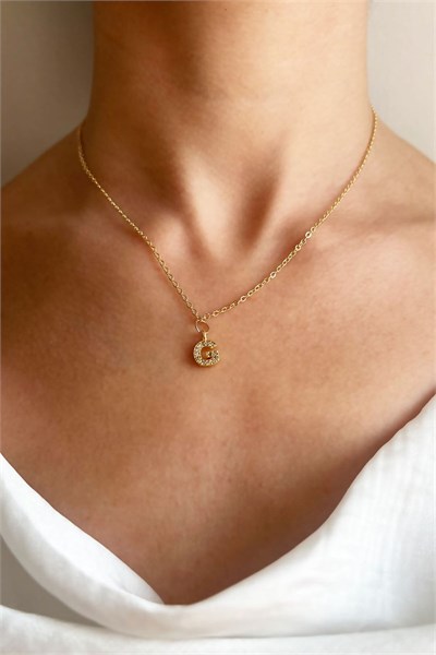 G Letter Gold Chain Necklace