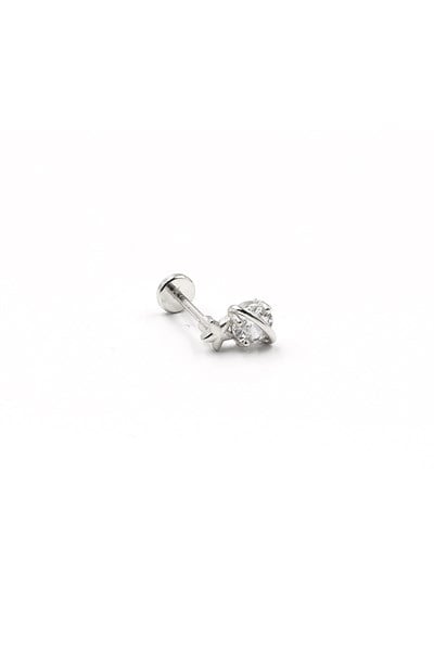 Galaxy Design Zircon Tragus Piercing – Silver | Hypoallergenic, Tarnish-Free