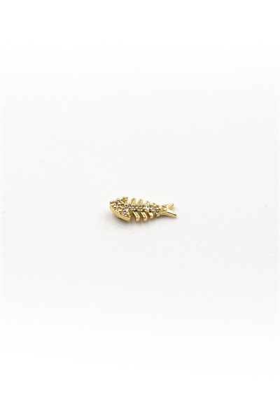 Gold Fishbone Tragus & Helix Piercing – Stylish Design, Hypoallergenic, Non-Tarnish