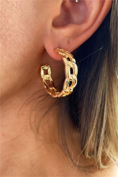 Gold Braided Hoop Earrings