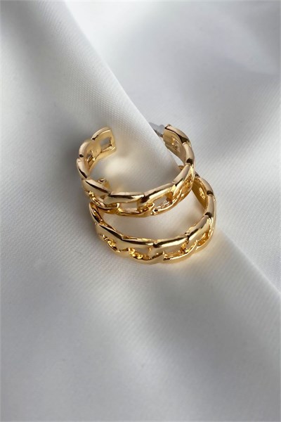 Gold Braided Hoop Earrings
