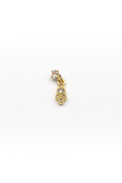 Gold Dangling Stone Tragus & Helix Piercing – Hypoallergenic, Non-Tarnish, Elegant Sparkle