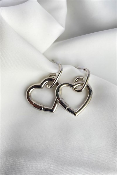 Silver Heart Earrings
