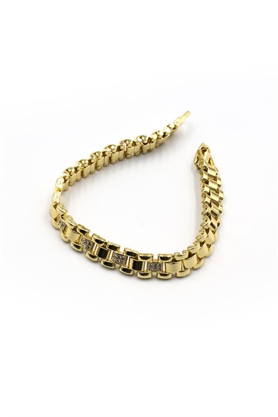 Wicker Model Xuping Non-Tarnish Bracelet – Gold | Stylish, Durable, and Exquisitely Textured Design