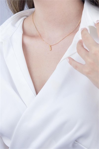 İ Letter Gold Chain Necklace