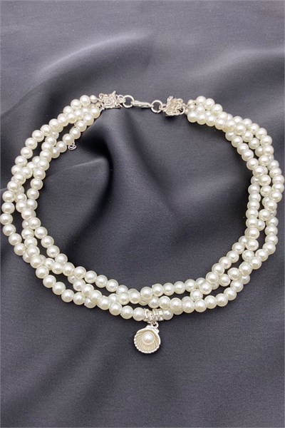 Pearl Spiral Design Necklace