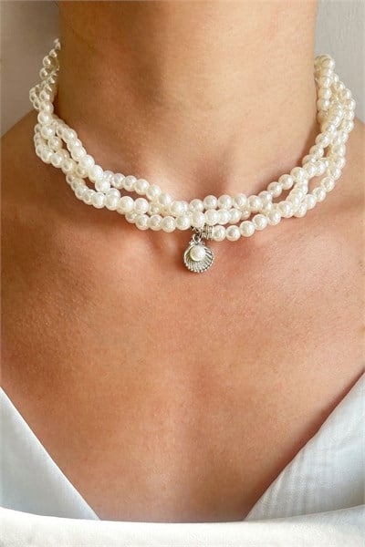 Pearl Spiral Design Necklace