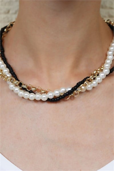 Pearl Design Multi Necklace