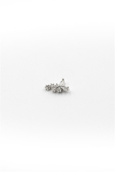 Sparkling Butterfly Design Tragus Piercing – Silver, Hypoallergenic Steel Bar