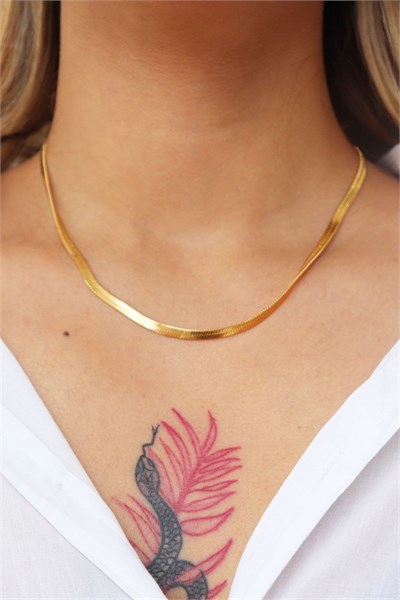 Italian Chain Stainless Steel Gold Necklace