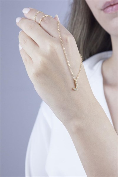 J Letter Gold Chain Necklace