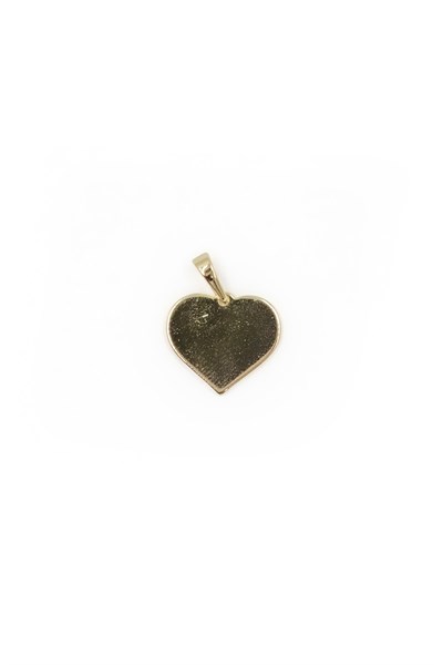 Heart Plate Xuping Necklace Pendant – Gold, Hypoallergenic, Non-Tarnish, 1.8 cm