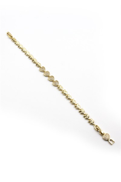 Heart Model Xuping Non-Tarnish Bracelet – Gold | Elegant, Stylish, and Durable Design