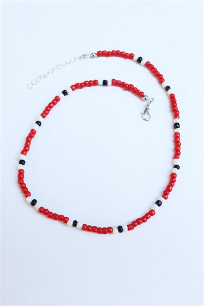 Red Design Bead Necklace