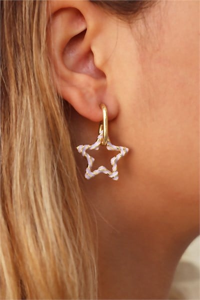 Lilac Star Earrings