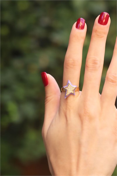 Lilac Star Stone Design Ring