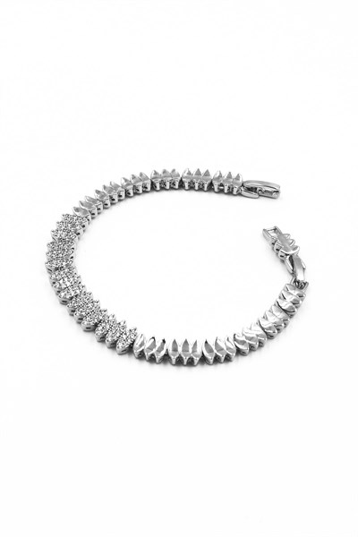 Mekik Model Zircon Stone Xuping Non-Tarnish Silver Womens Elegant Bracelet