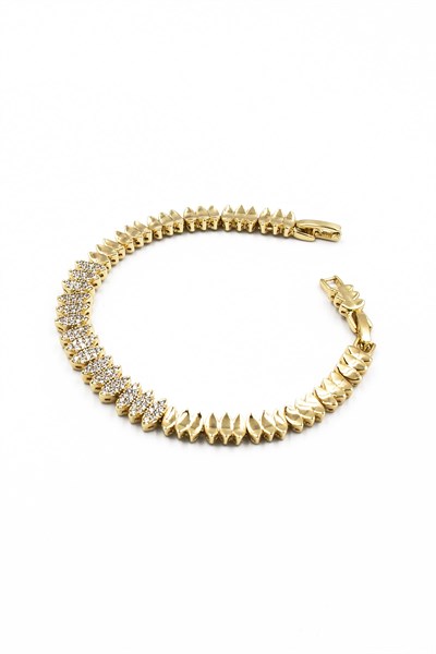 Mekik Model Zircon Stone Xuping Non-Tarnish Gold Womens Elegant Bracelet