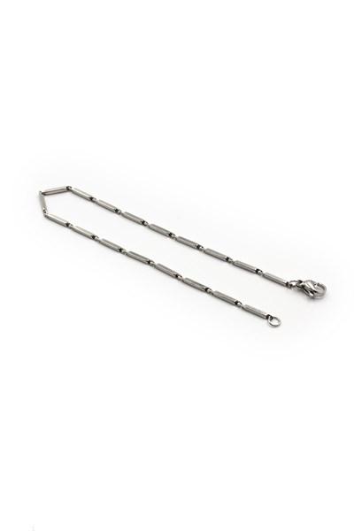 Men’s Slim Melon-Chain Stainless Steel Bracelet - Silver-Tone, 1 mm, Minimalist Design