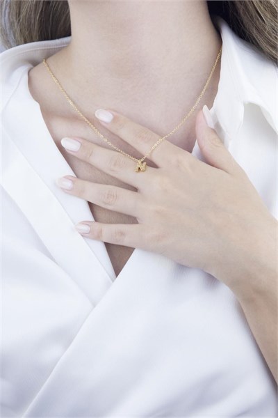 N Letter Gold Chain Necklace