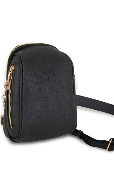 Nas Bag Waist and Body Bag - Black Embossed