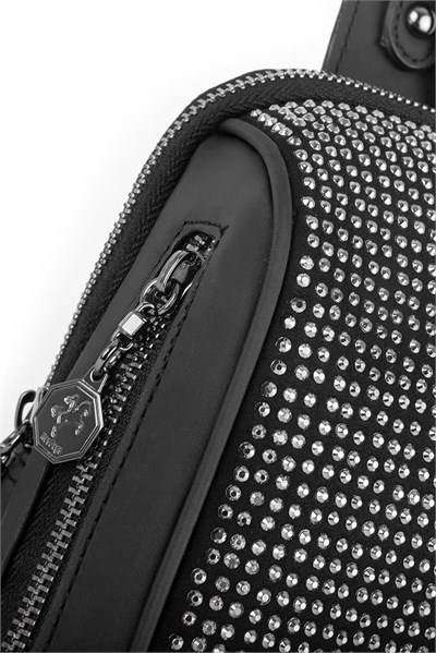 Nas Bag Waist and Body Bag with Stones - Silver