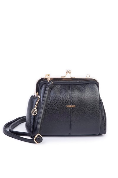 Nas Bag Scholarship Clip-On Vintage Shoulder and Crossbody Bag - Black Victoria