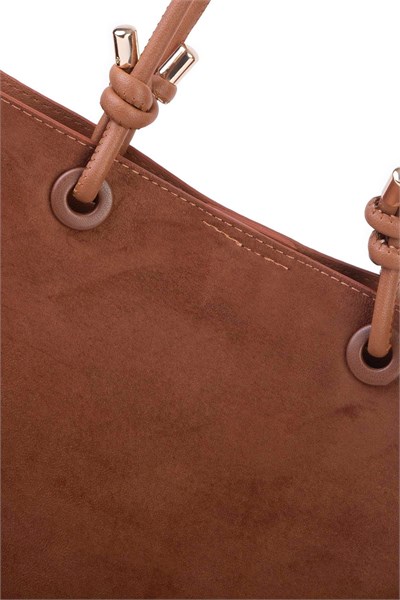 Nas Bag Lightweight Large Suede Shoulder Bag for Women - Tan