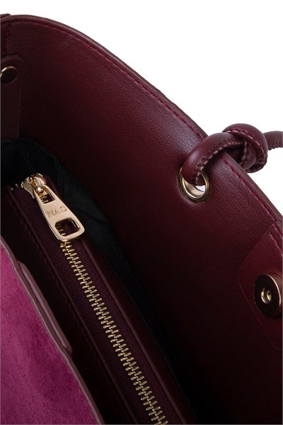 Nas Bag Lightweight Large Suede Shoulder Bag for Women - Burgundy