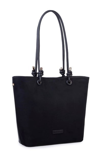 Nas Bag Lightweight Large Suede Shoulder Bag for Women - Black