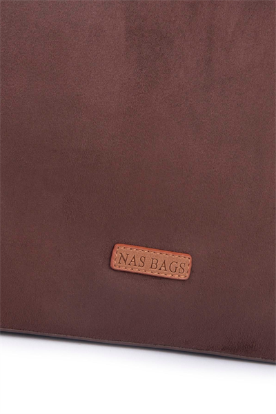Nas Bag Hafif Kadın Büyük Boy Omuz Çantası Kahve Süet
