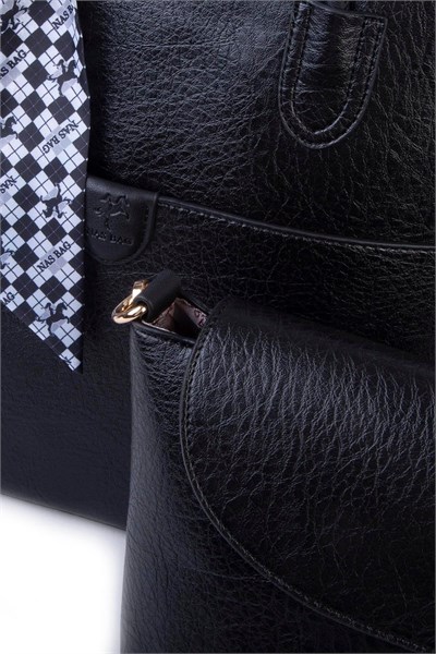 Nas Bag Women’s Large Two-Piece Shoulder Bag Set - Black, Victoria