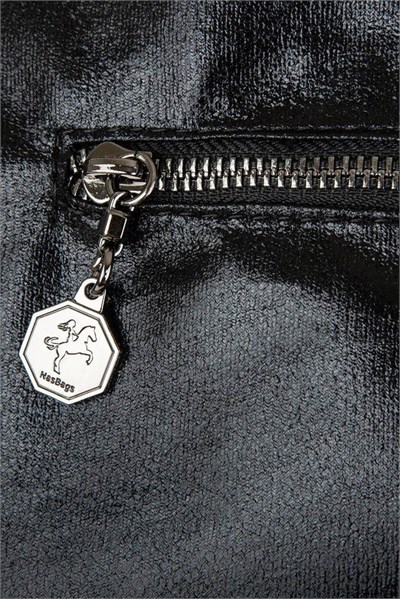 Nas Bag Womens Large Shoulder Bag with Glitter - Black