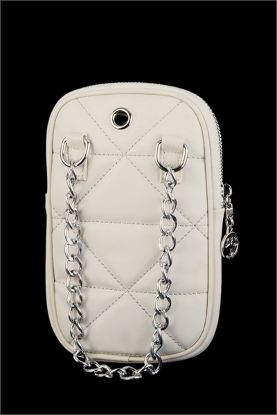 Nas Bag Women’s Crossbody Bag - Cream with Stone Embellishments