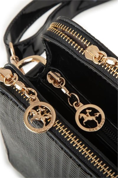 Nas Bag Womens Crossbody Bag with Laser Cut - Black