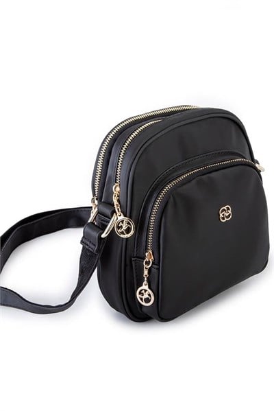 Nas Bag Kadın Çapraz Çanta Siyah Saten