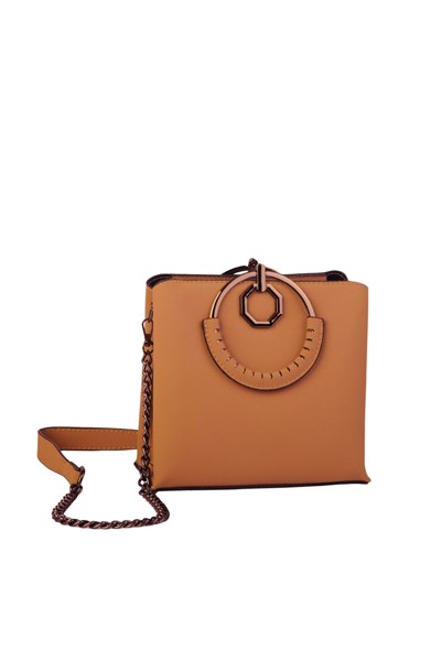 Nas Bag Women’s Elegant Chain-Strap Crossbody Bag - Tan
