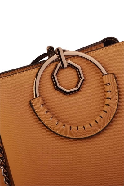 Nas Bag Women’s Elegant Chain-Strap Crossbody Bag - Tan