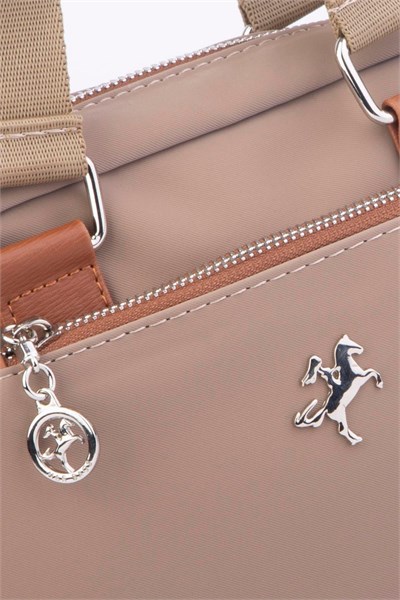 Nas Bag Womens Multi-Compartment Crossbody Bag - Beige