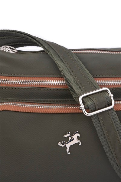 Nas Bag Women’s Multi-Compartment Everyday Crossbody Bag - Green/Tan, Buzzy (30 × 22 cm)
