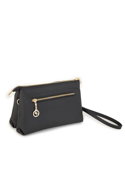 Nas Bag Womens Crossbody and Clutch Bag - Black Natural