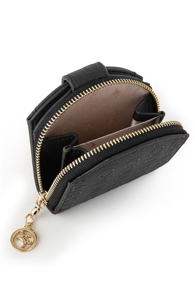 Nas Bag Womens Multi-Functional Wallet - Black Embossed