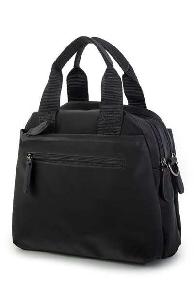 Nas Bag Womens Multi-Compartment Lightweight Water-Repellent Hand and Crossbody Bag - Black