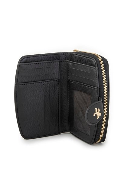 Nas Bag Womens Multi-Card Slot Wallet - Black Karaca
