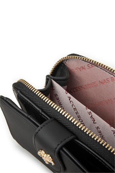 Nas Bag Womens Multi-Card Slot Wallet - Black Karaca
