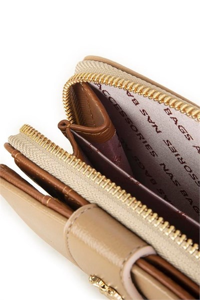 Nas Bag Womens Multi-Card Slot Wallet - Sand